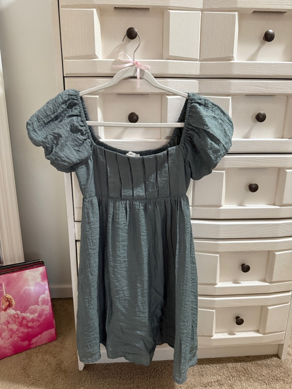 Aeropostale Green Puff-Sleeve Dress